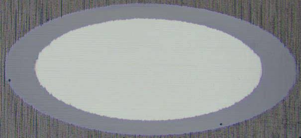 Kalotte auf einer zylindrischen Probe